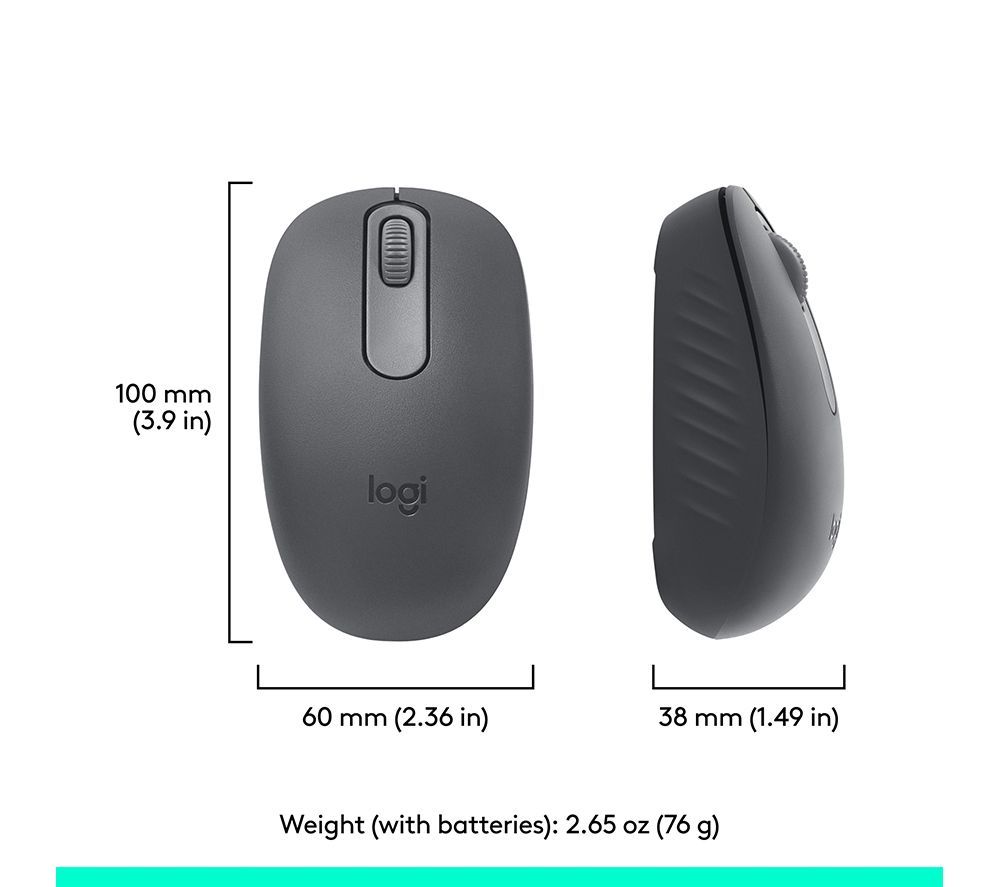 Logitech M196 Wireless Mouse - Grey