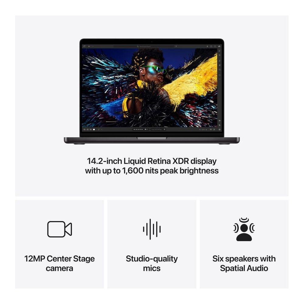Apple MacBook Pro 14 14" Laptop Apple M4 16GB RAM 512GB SSD macOS Black