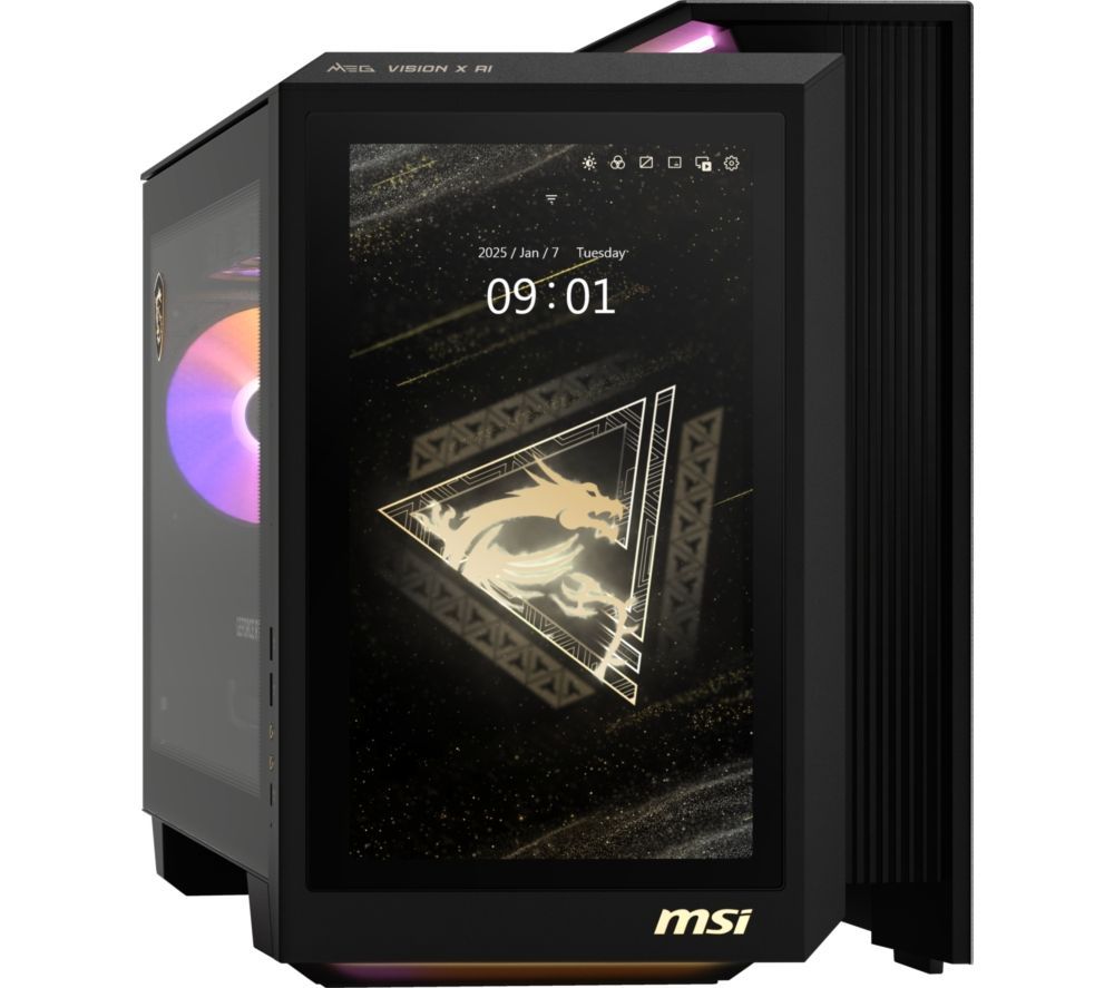 MSI MEG Vision X AI Gaming Desktop 13" FHD Touchscreen Intel Ultra 9 32GB RAM 2TB RTX 5080