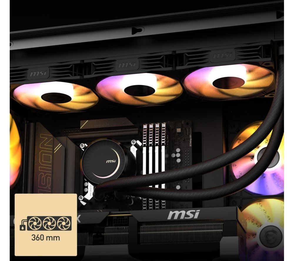 MSI MEG Vision X AI Gaming Desktop 13" FHD Touchscreen Intel Ultra 9 32GB RAM 2TB RTX 5080