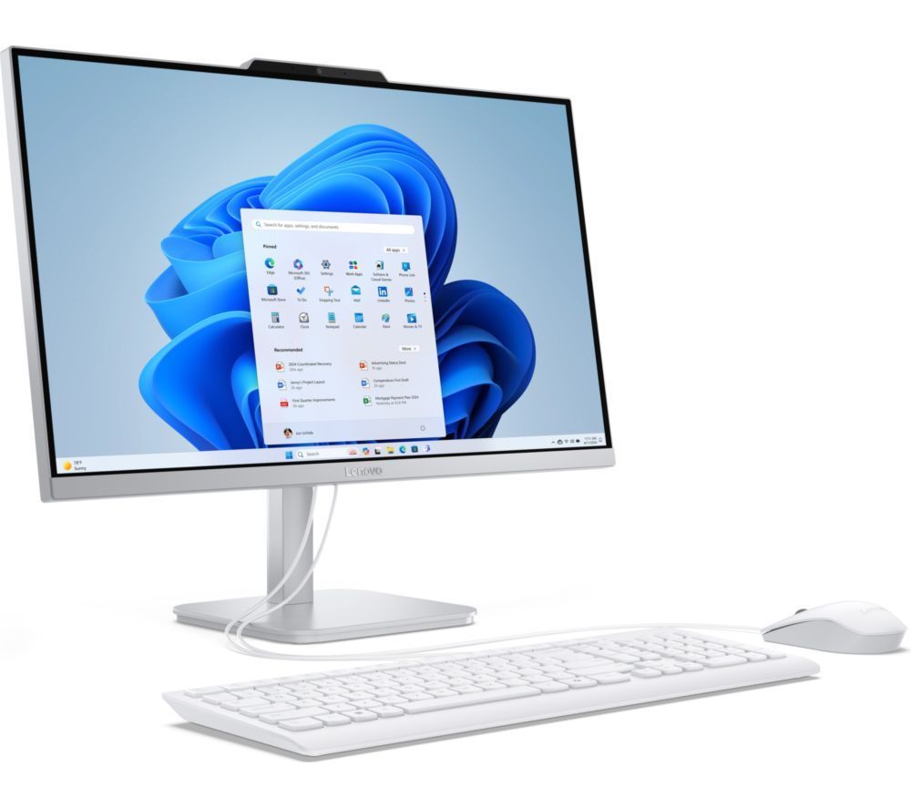 Lenovo A100 23.8" All-in-One Desktop PC Intel i3 8GB RAM 512GB SSD Grey