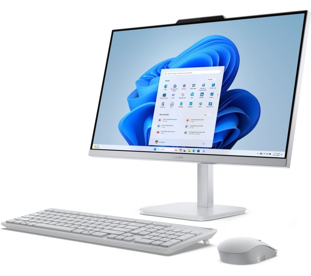 Lenovo A100 23.8" All-in-One Desktop PC Intel i3 8GB RAM 512GB SSD Grey
