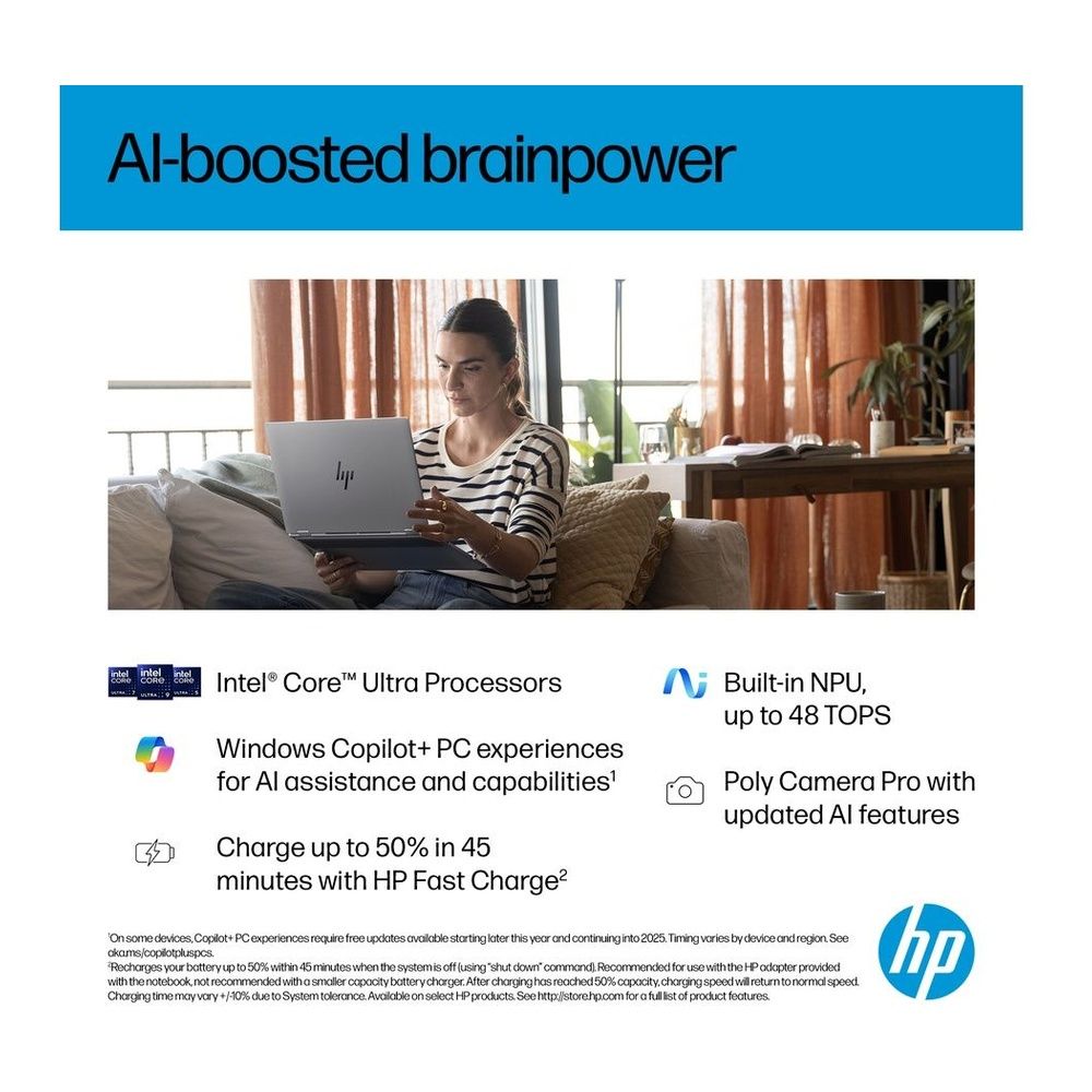 HP OmniBook X Flip AI 16-as0503na 16" 2-in-1 Laptop Intel Ultra 5 16GB RAM 512GB SSD