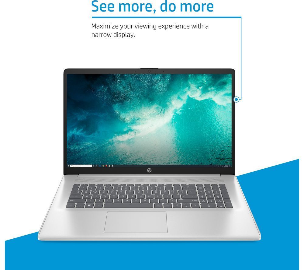 HP 17-cn3007na 17.3" Laptop Intel i3 8GB RAM 512GB SSD Silver