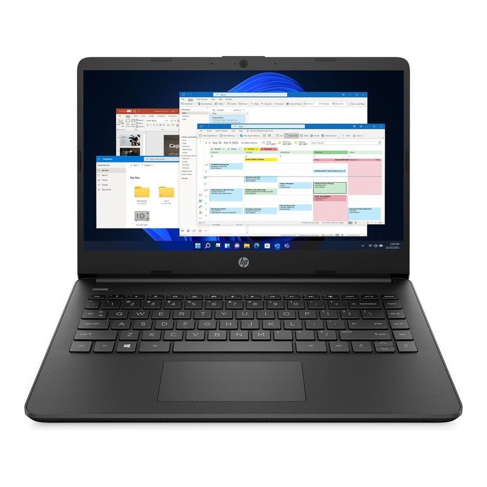 HP 14s-dq3500na 14" Laptop Intel N4500 4GB RAM 64GB Black