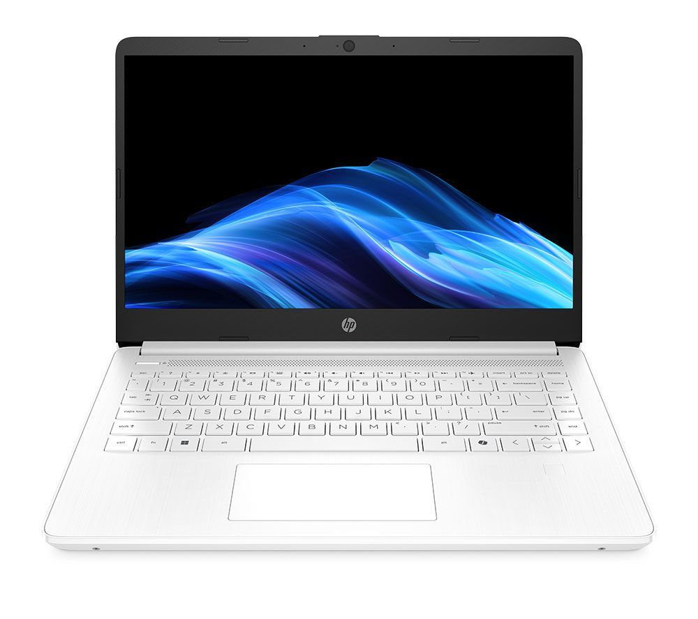 HP 14-dq6500na 14" HD Laptop Intel N150 4GB RAM 128GB White