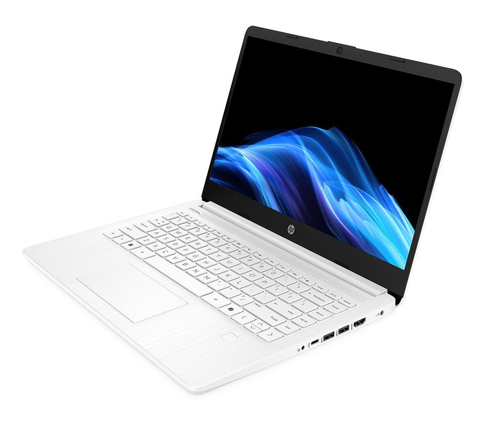 HP 14-dq6500na 14" HD Laptop Intel N150 4GB RAM 128GB White