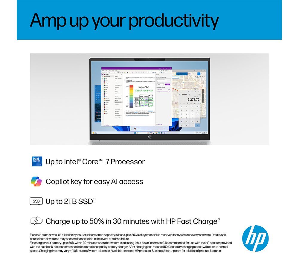HP OmniBook 5 16-ba1505na 16" Laptop Intel i7 16GB RAM 512GB SSD