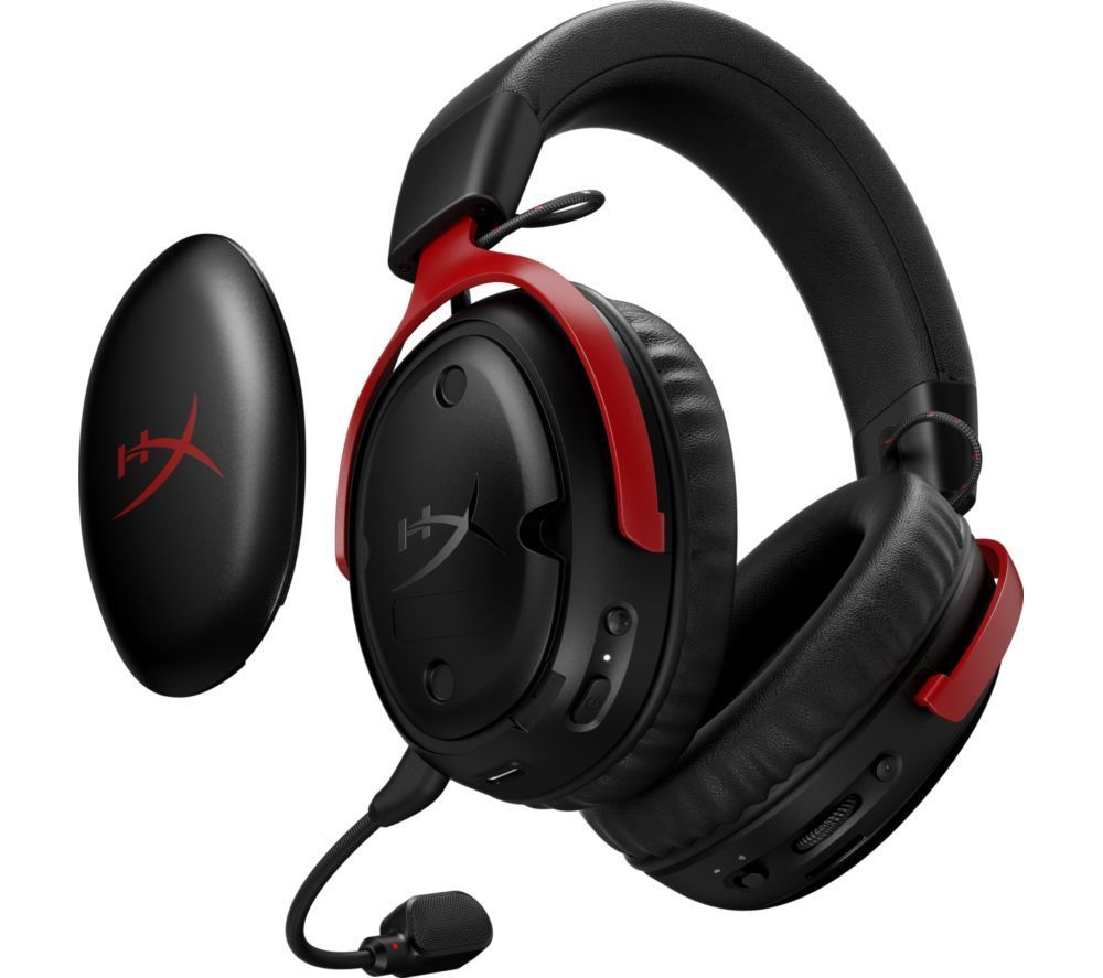 HyperX Cloud III S Wireless Gaming Headset with Detachable Mic Black & Red