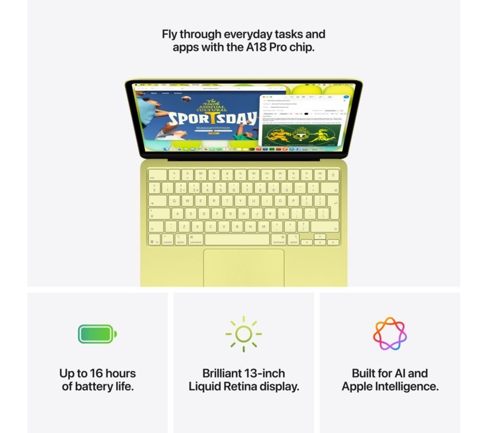 Apple MacBook Neo 13" Retina Display (2026) Apple A18 Pro 8GB RAM 512GB SSD MacOS Indigo