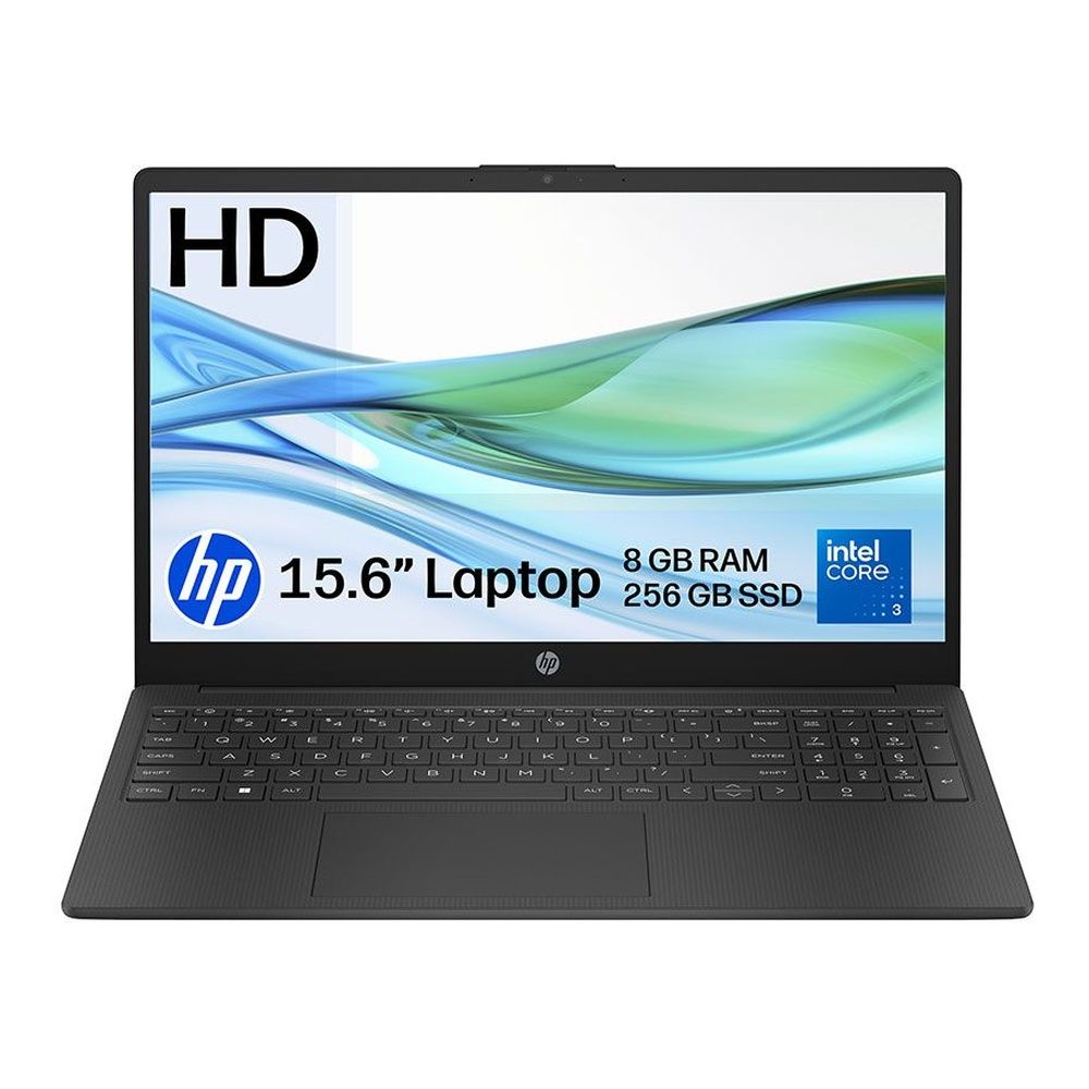 HP 15-fd1504sax 15.6" Screen Core 3 100U 8GB RAM 256GB SSD Win 11 Home Jet black