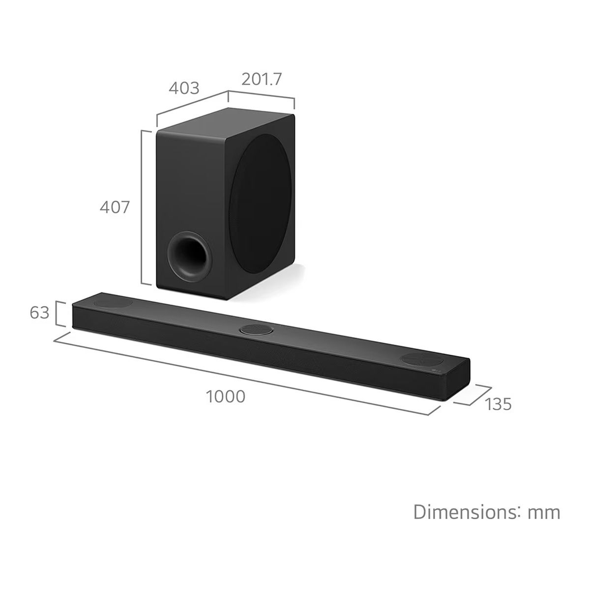 LG US80TY 480W Dolby Atmos Soundbar 3.1.3 Channel with Wireless Subwoofer