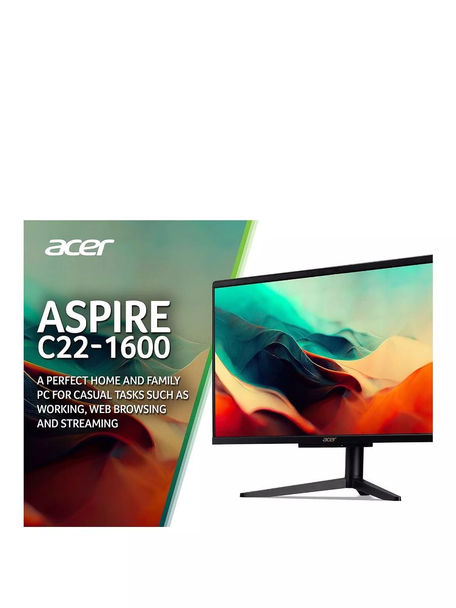 Acer Aspire C22-1600 21.5" AIO Desktop PC Intel Pentium Silver 8GB RAM 256GB SSD