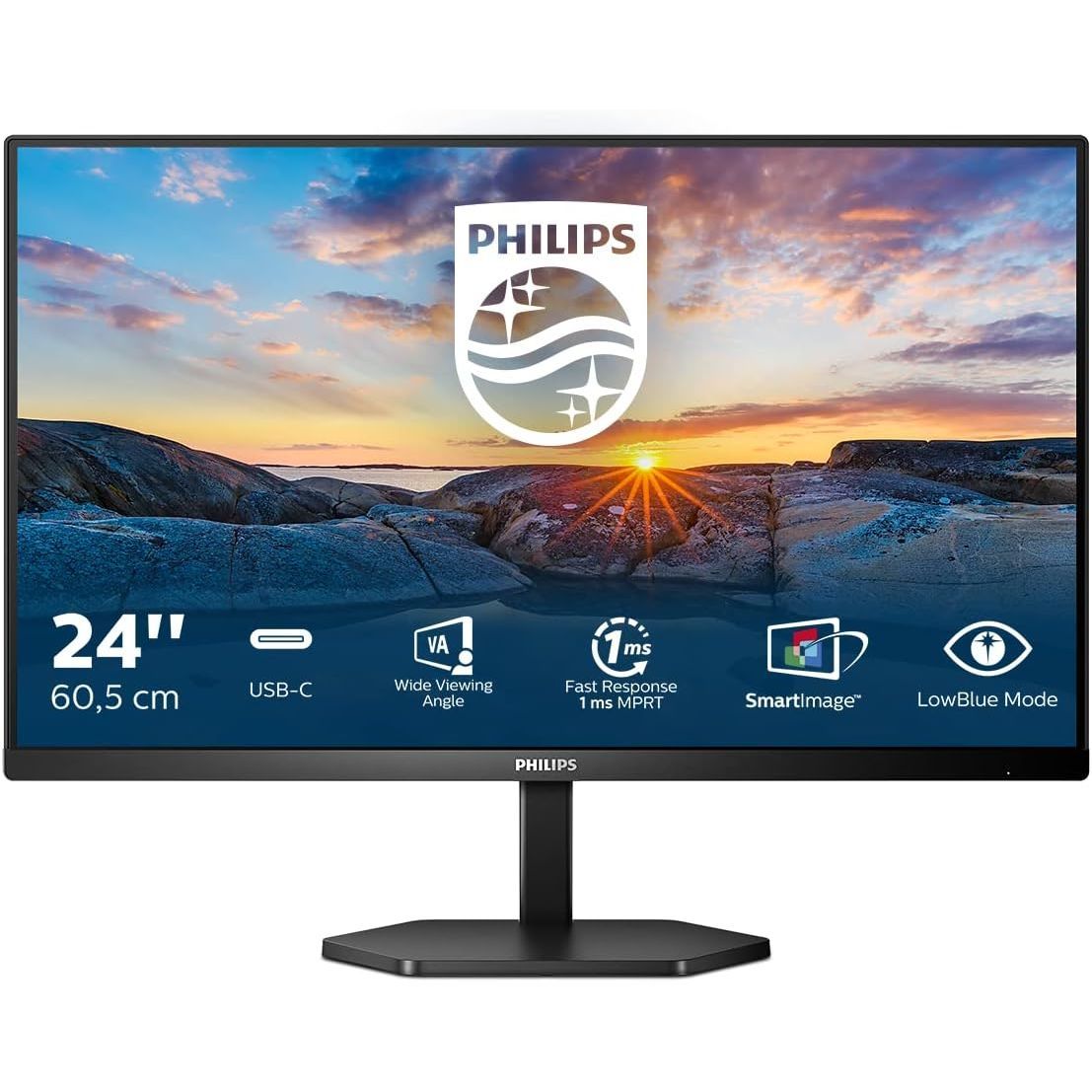 Philips 3000 24E1N3300A/00 24" FHD IPS Panel Monitor 16:9 75Hz 4ms Black