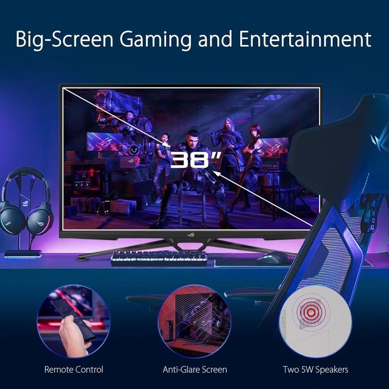 ASUS ROG Swift PG38UQ 38" UHD 4K Gaming Monitor 144Hz 1ms G-Sync, FreeSync HDR