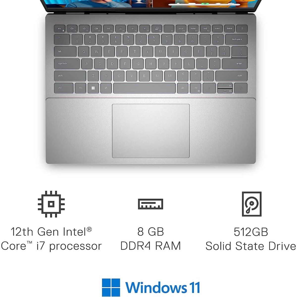 Dell Inspiron 14 5420 14" Laptop Intel Core i7 12th Gen 8GB RAM 512GB SSD Silver