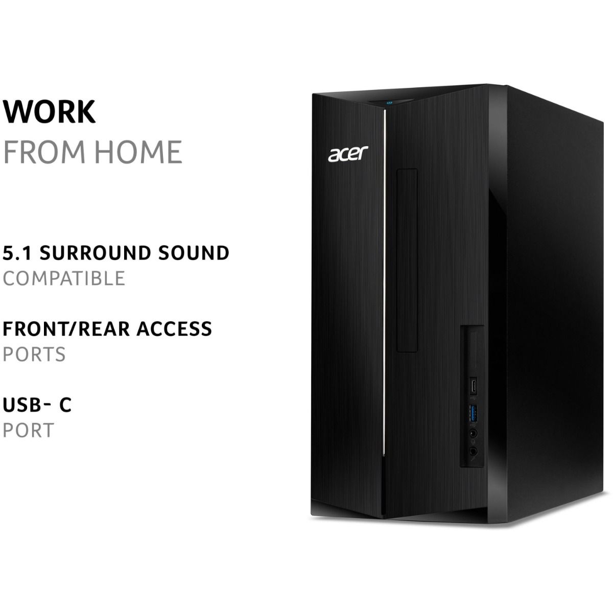 Acer Desktop PC Aspire TC-1760 Intel Core i7-12700 8GB RAM 2TB HDD DVD-RW