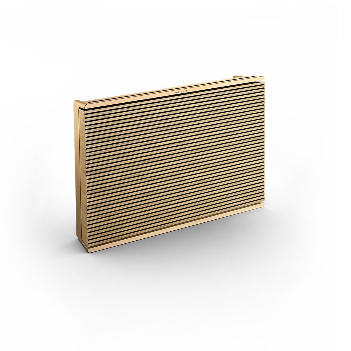 Bang and Olufsen Beosound Level Portable Smart Speaker Gold Tone/Light Oak
