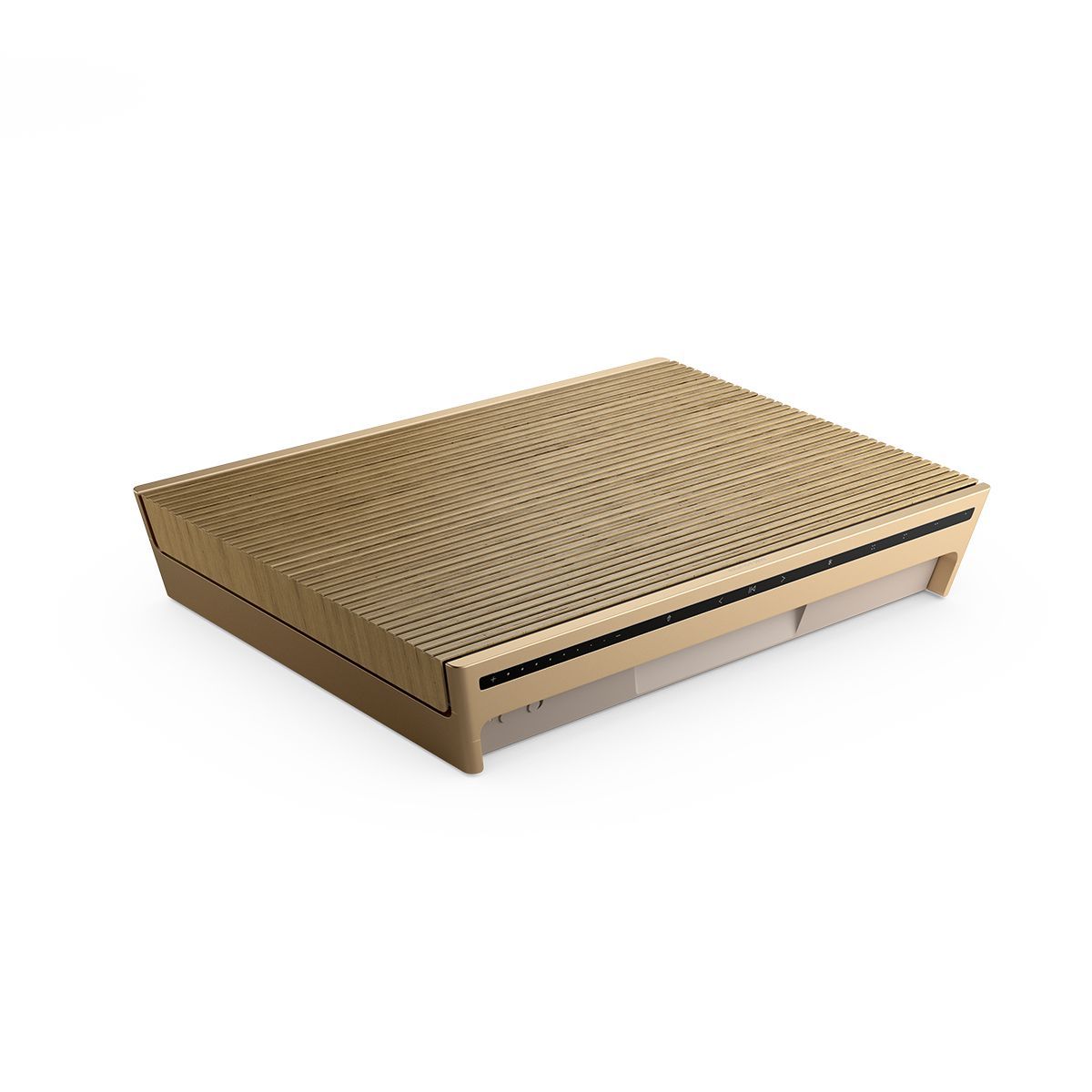 Bang and Olufsen Beosound Level Portable Smart Speaker Gold Tone/Light Oak