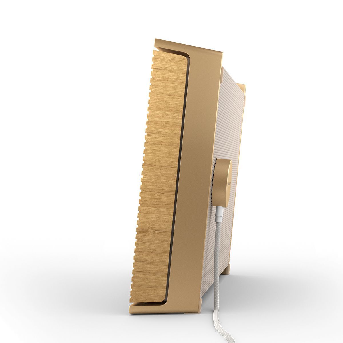 Bang and Olufsen Beosound Level Portable Smart Speaker Gold Tone/Light Oak