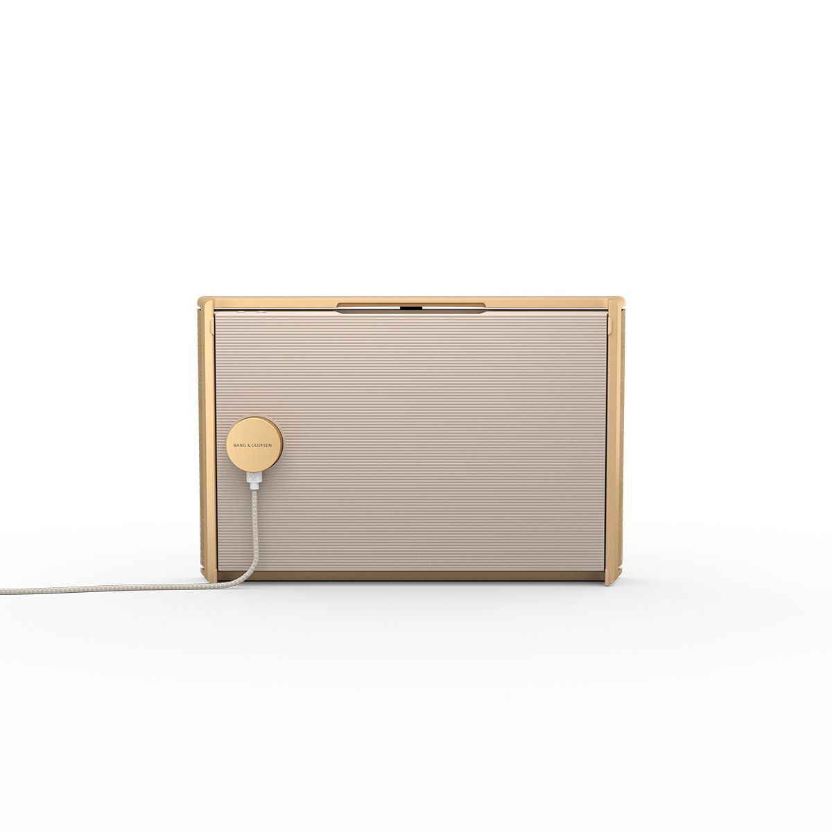 Bang and Olufsen Beosound Level Portable Smart Speaker Gold Tone/Light Oak