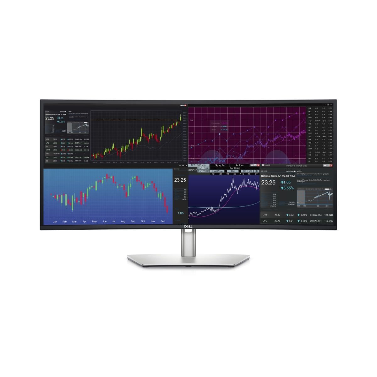 Dell Curved Monitor UltraSharp U3423WE 34" Ultrawide 21:9 IPS Quad HD Silver