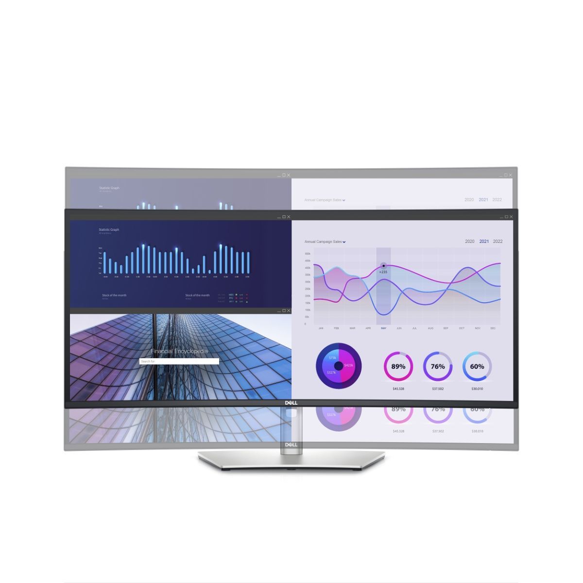 Dell Curved Monitor UltraSharp U3423WE 34" Ultrawide 21:9 IPS Quad HD Silver