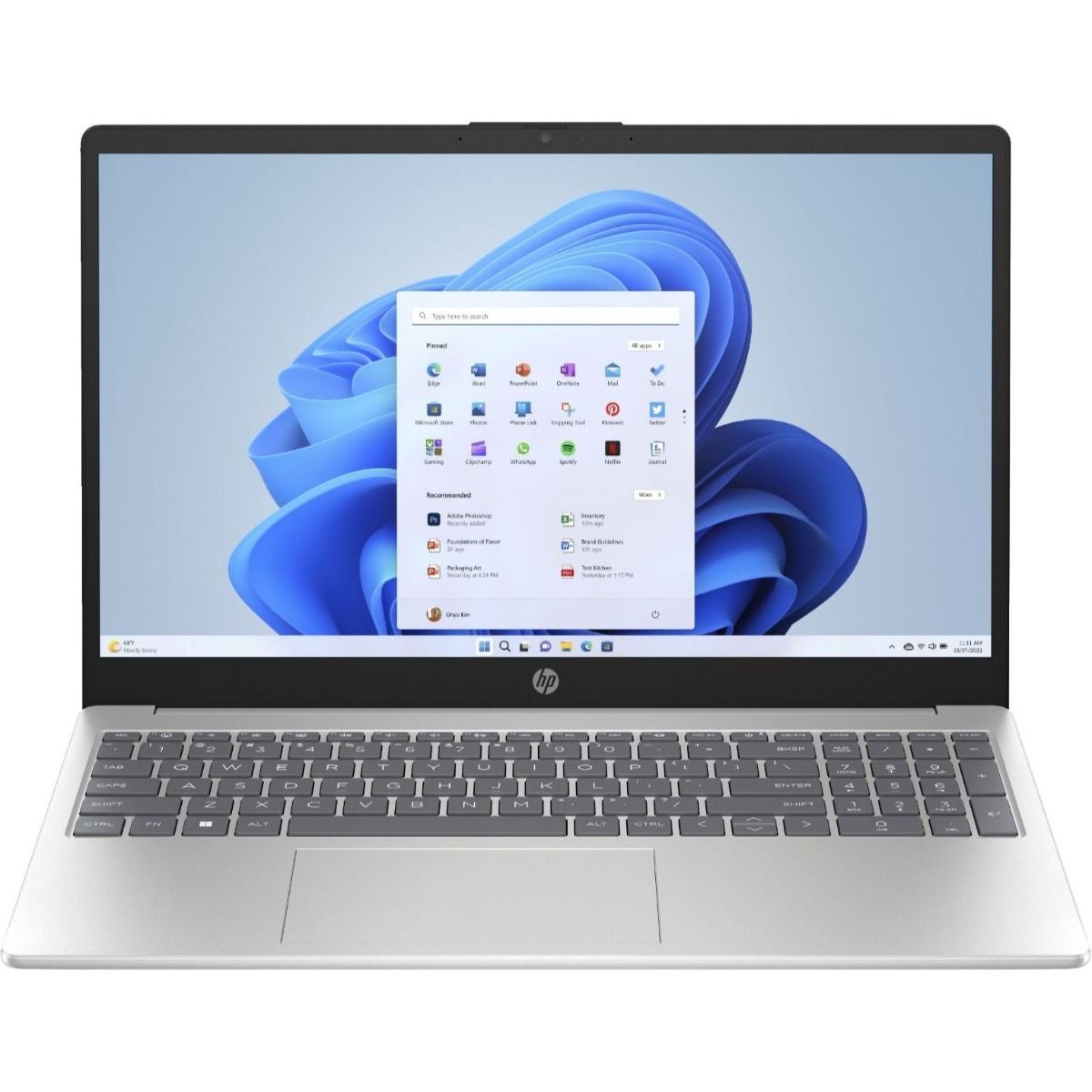 HP 15-fc0008na 15.6" Laptop AMD Ryzen 5 7520U 8GB RAM 256GB SSD Silver