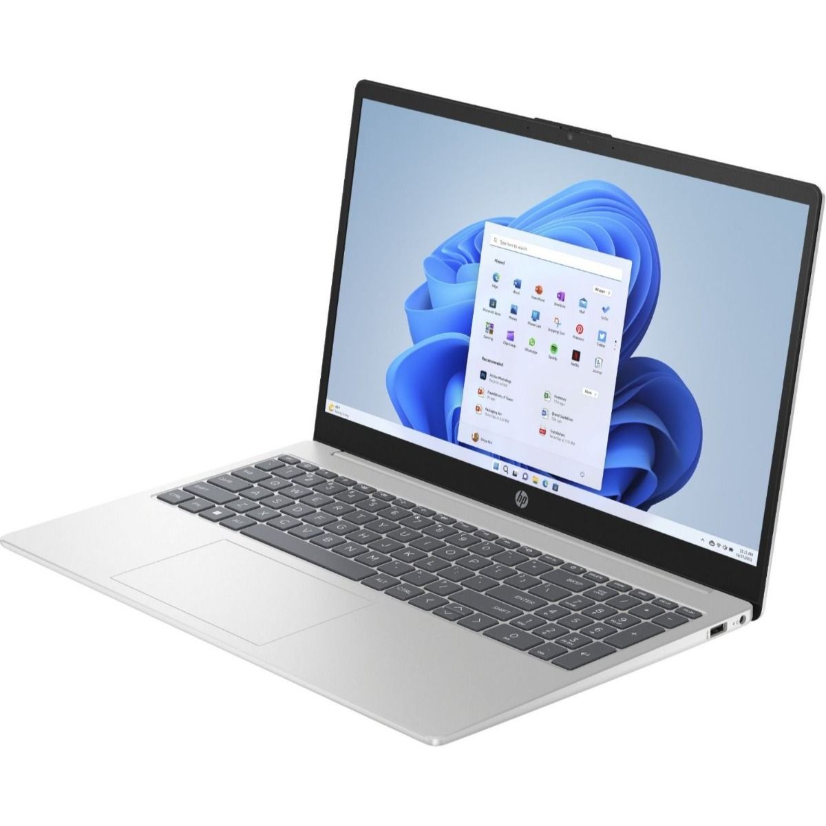 HP 15-fc0008na 15.6" Laptop AMD Ryzen 5 7520U 8GB RAM 256GB SSD Silver