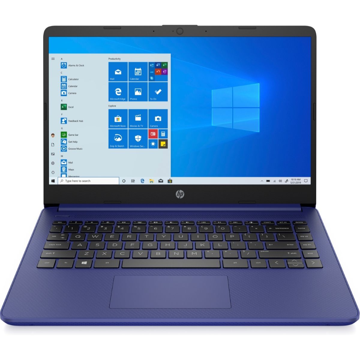 HP Stream 14s-dq0505sa 14" Full HD Laptop Intel Celeron 4GB RAM 64 GB eMMC Blue