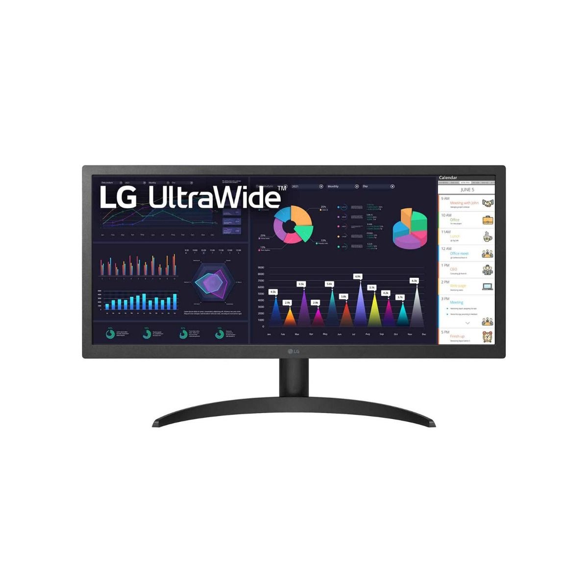 LG Computer Monitor 26WQ500-B 25.7" UltraWide Full HD LED FreeSync