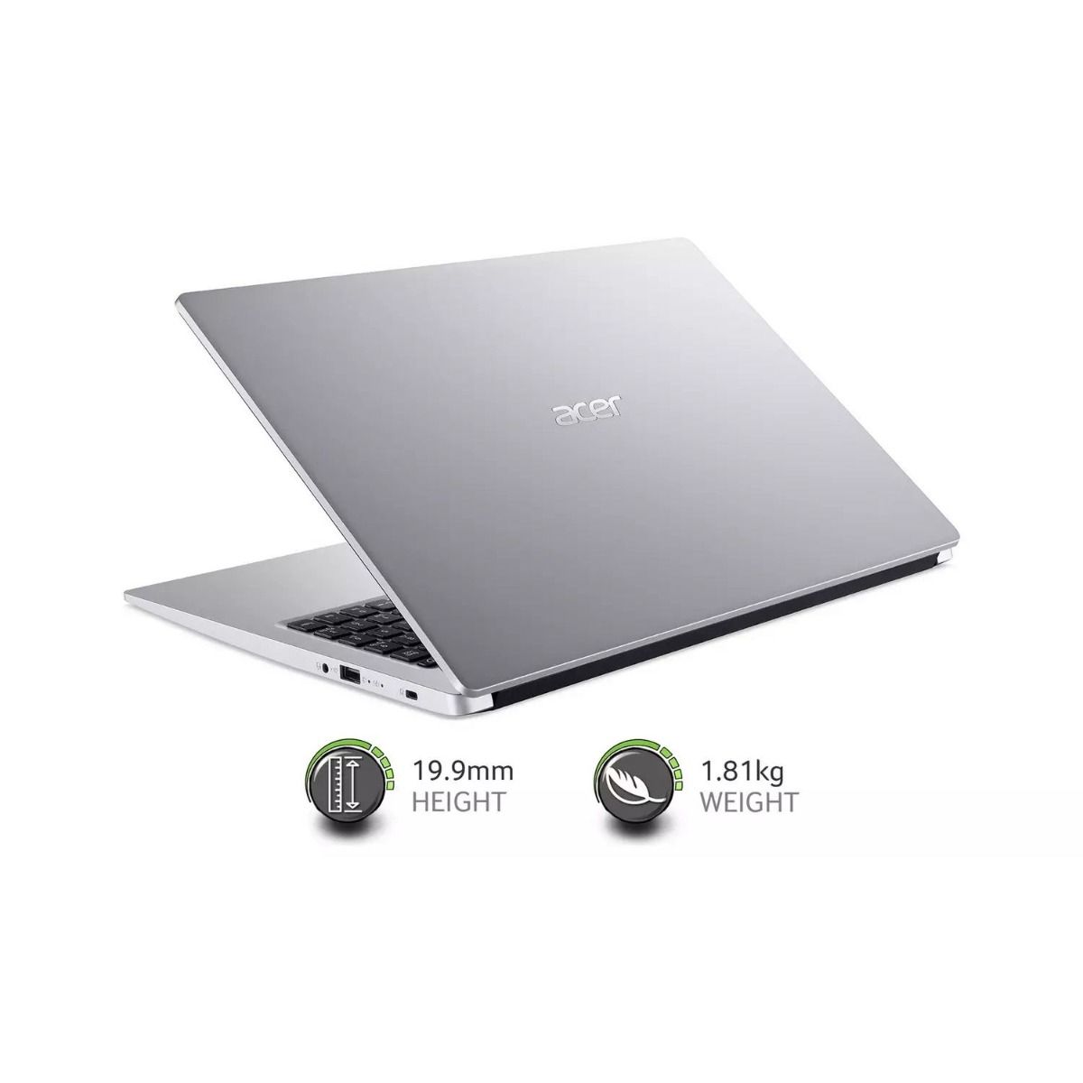 Acer Aspire 3 A315-43 15.6" FHD Laptop AMD Ryzen 5 8GB RAM 256GB SSD Silver