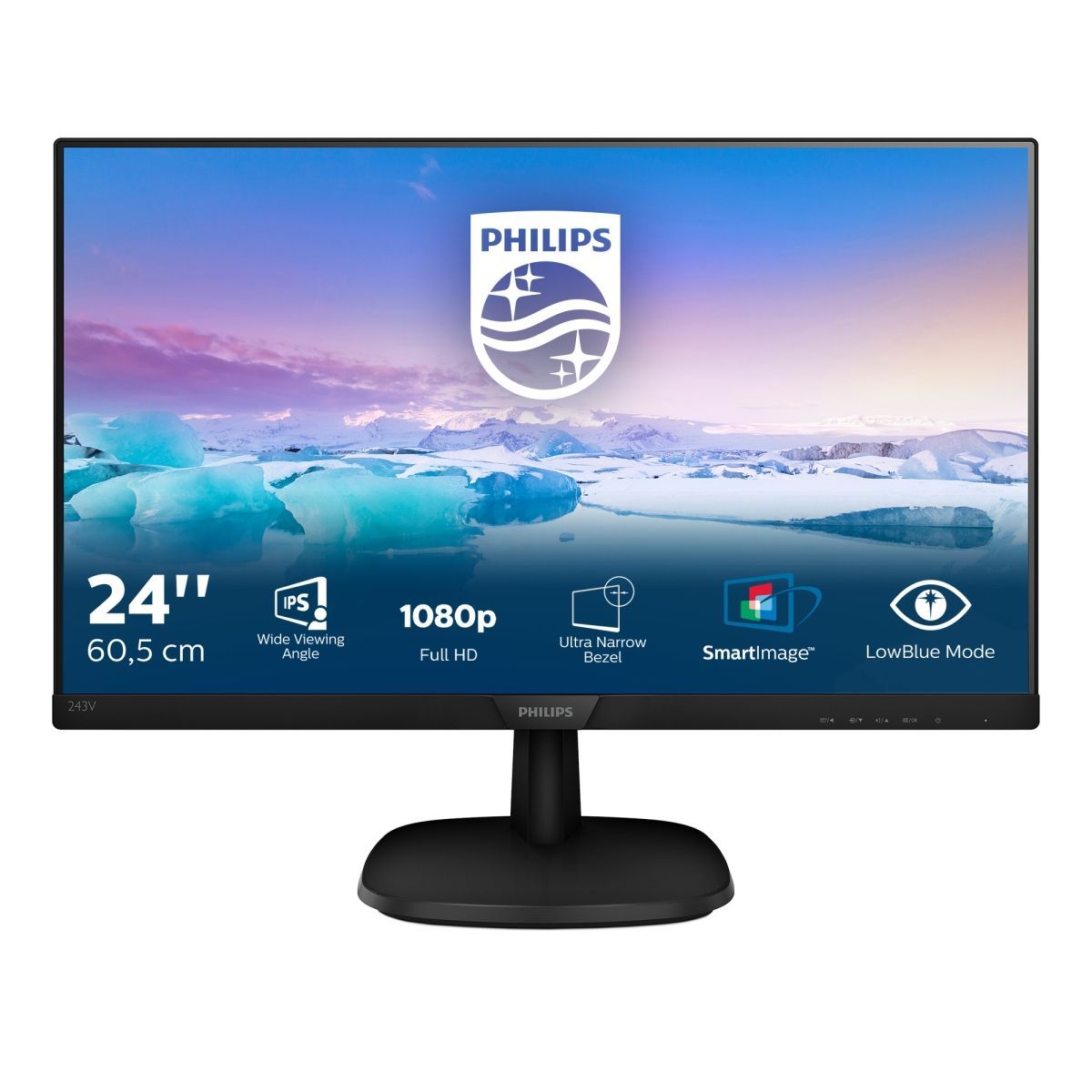 Philips V-Line 243V7QDAB00 23.8" Widescreen IPS 75Hz LCD Monitor