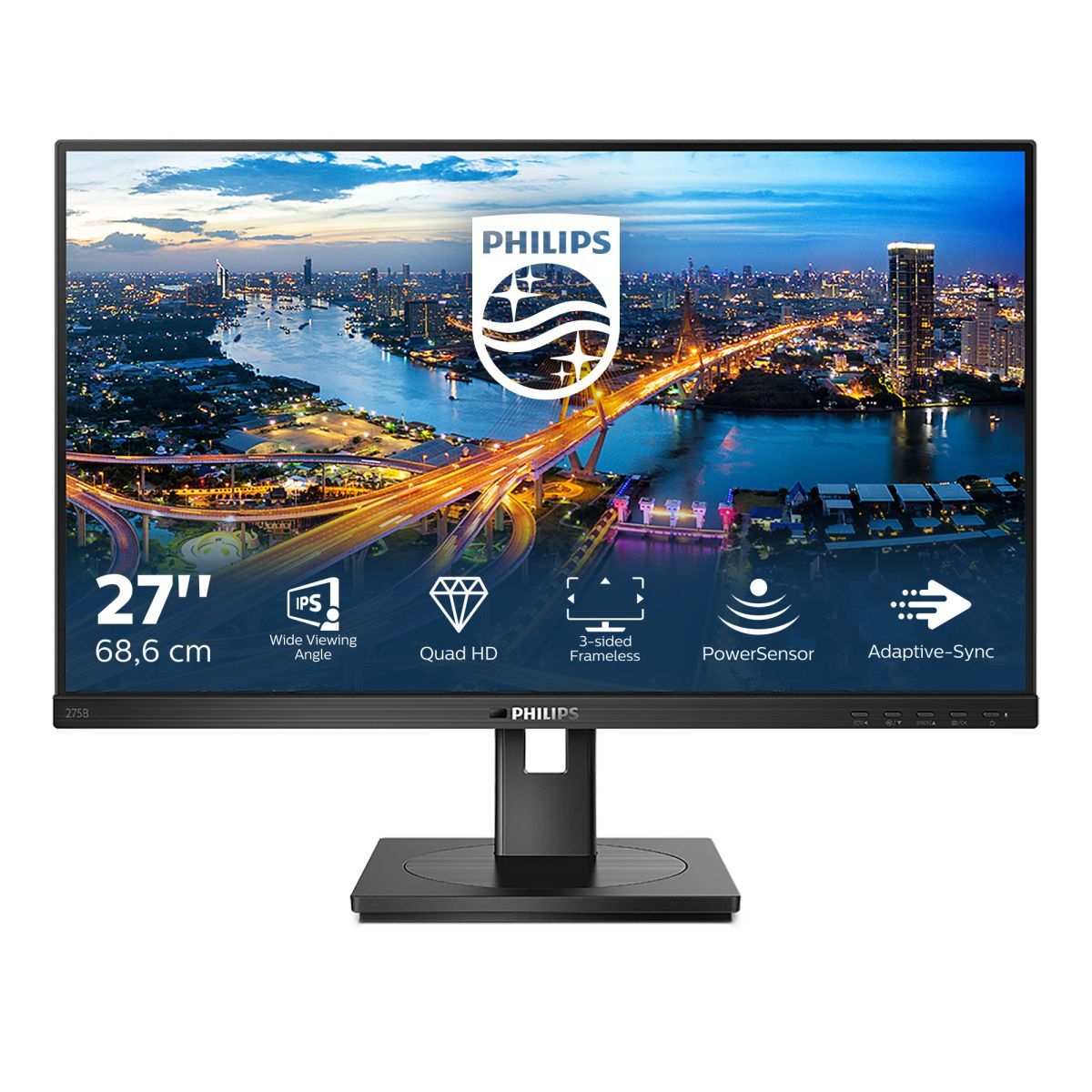 Philips Monitor B Line 275B1/00 LED Display 27" Quad HD LCD Flicker-Free