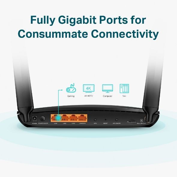TP-Link Archer MR600 Wireless Router Wi-Fi Dual Band AC1200 4G+ Cat6 Gigabit