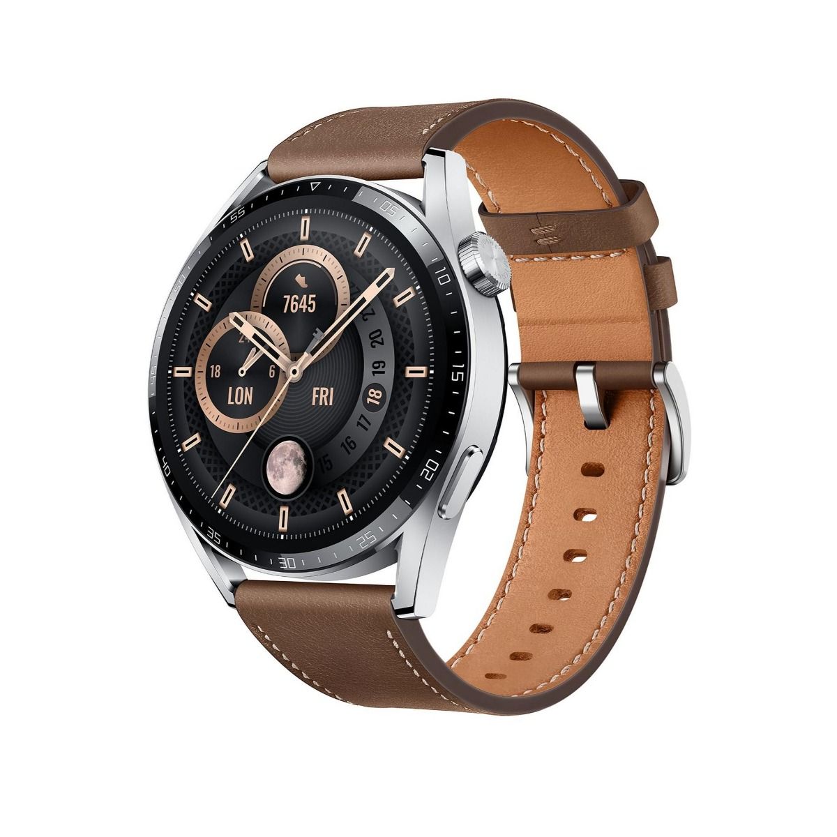 Huawei GT3 Classic Watch 46mm - Brown Leather - AMOLED Display