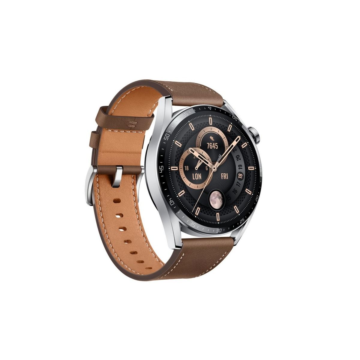 Huawei GT3 Classic Watch 46mm - Brown Leather - AMOLED Display