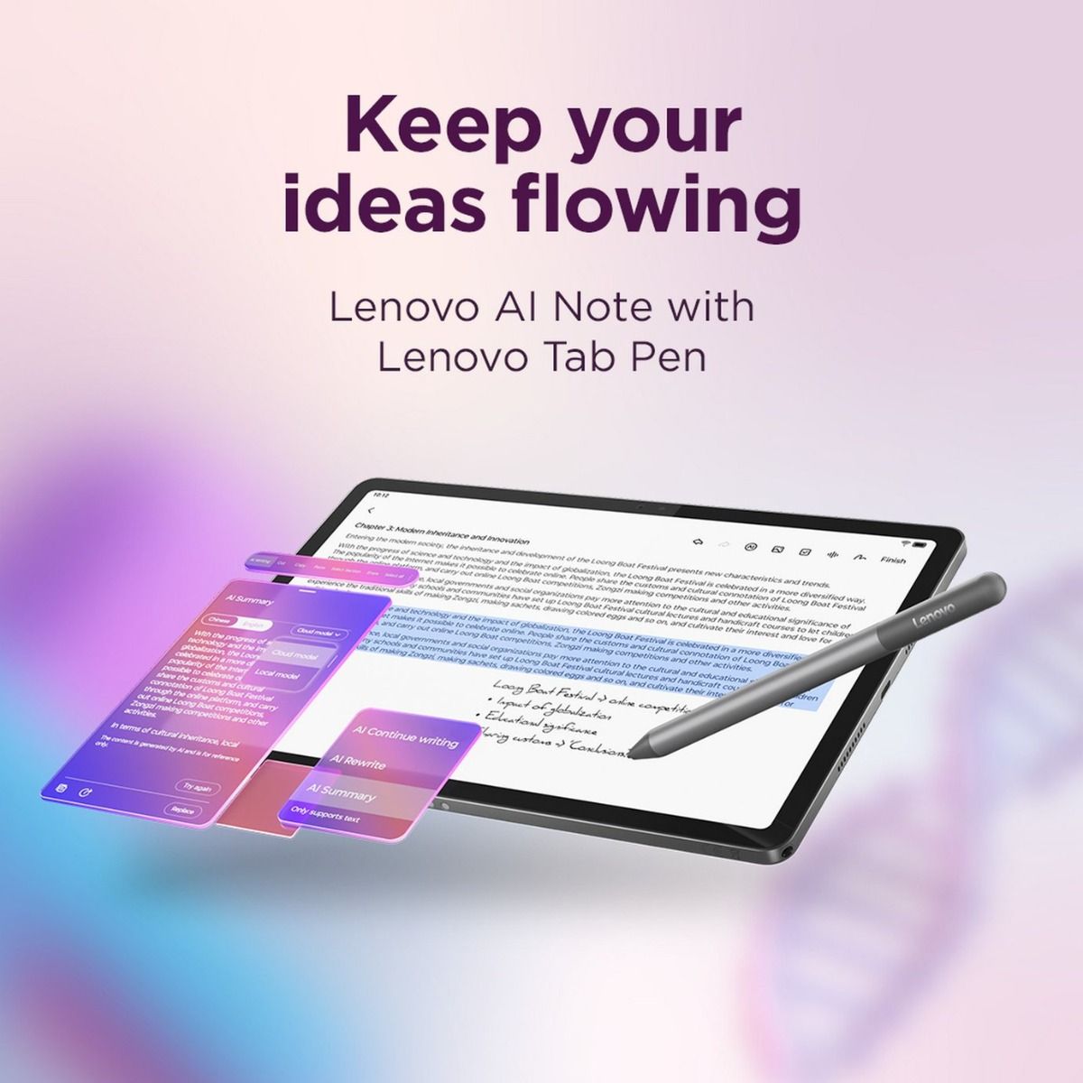 Lenovo Idea Tab Tablet MediaTek Dimensity 8GB RAM 128GB UFS Android