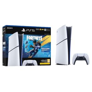 P5HEHWSNY02180 Sony PlayStation 5 Slim 825GB Games Console (Digital Edition) White & Fortnite Flowering Chaos Bundle
