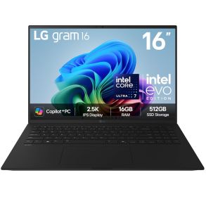16Z90TL-G.AU75A1 LG Gram AI 16 16" Laptop Intel Core Ultra 7 16GB RAM 512GB SSD Black