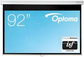 DS-9092PWC Optoma DS-9092PWC 92" Diagonal Pull Down Screen 16:9 Aspect Ratio