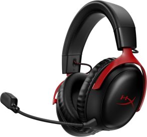 77Z46AA Hyper X Cloud III Wireless Over-Ear Gaming Headset - Black and Red