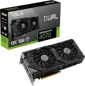 DUAL-RTX4070-O12G ASUS Dual GeForce RTX 4070 OC Edition 12GB GDDR6x with Dual Fans
