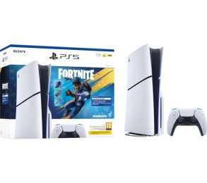 Sony PlayStation 5 Slim 1TB Games Console (Disc Edition) White & Fortnite Flowering Chaos Bundle