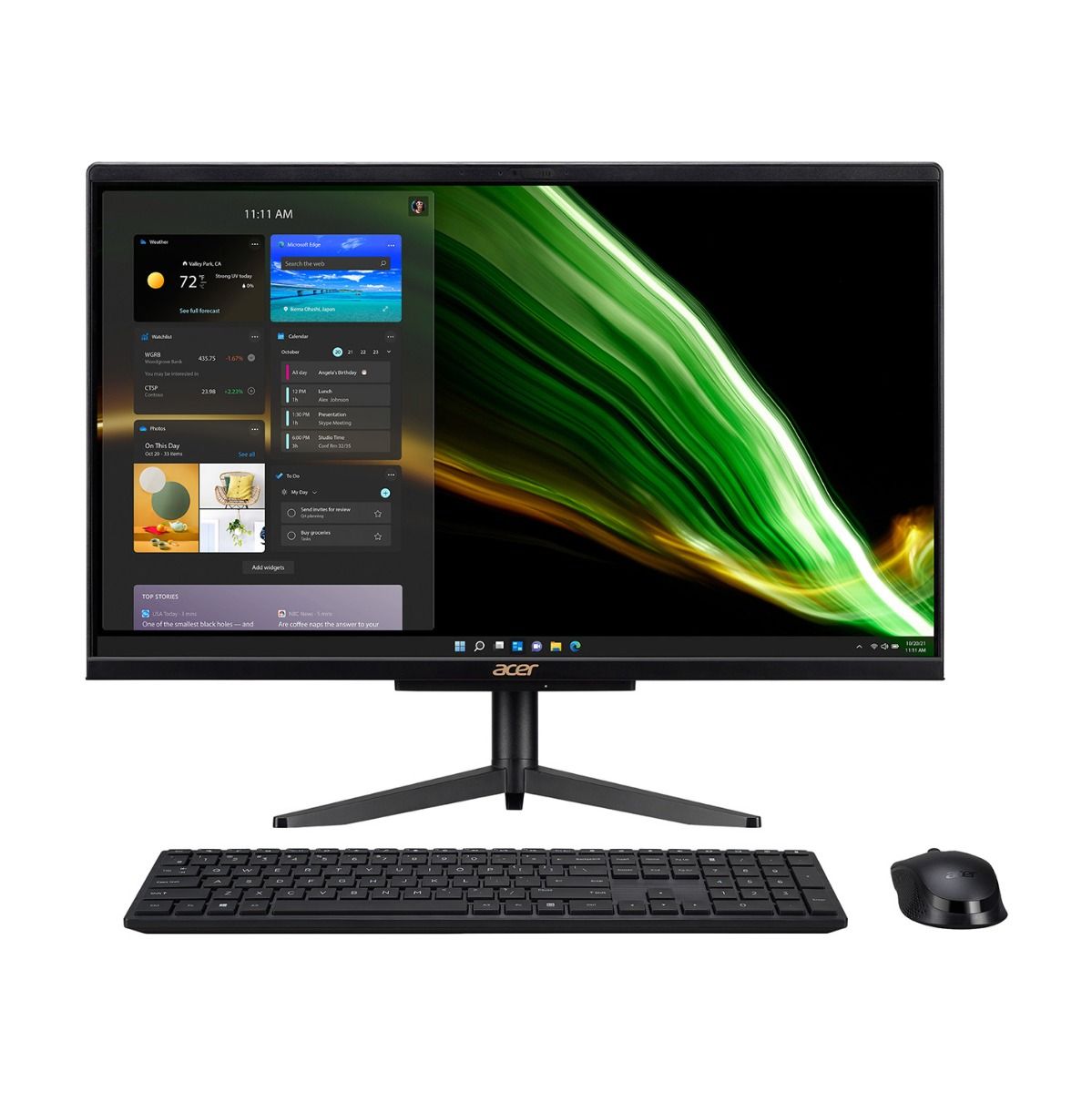 Acer Aspire C24-1600 All-in-One PC Intel Pentium 4GB RAM 256GB SSD Black