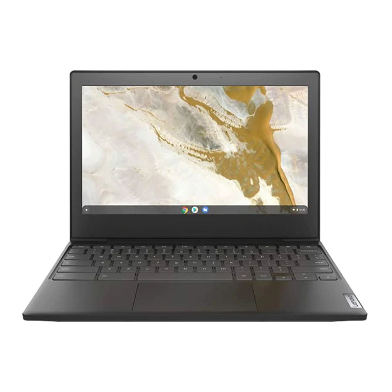 A photo of the lenovo IdeaPad 3 Chromebook - a very inexpensive refurbished laptop. 