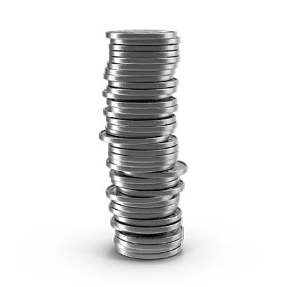 Image of a stack of coins representing the budget you put together to choose your gaming laptop. 